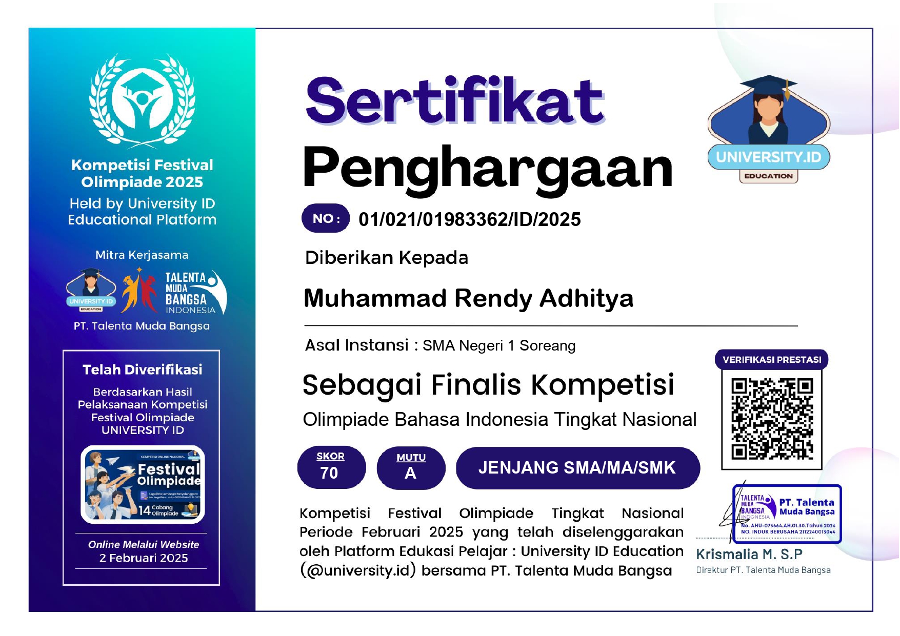 Lational Indonesian Language Olympiad